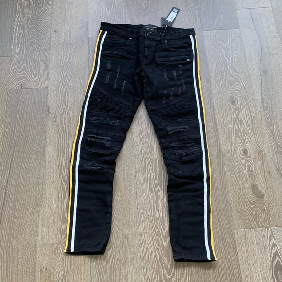 Supply & Demand side striped skinny jeans - Picture 1 of 11